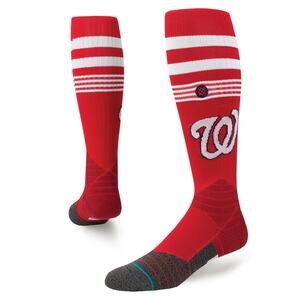 Stance MLB Washington Nationals Diamond Pro Over The Calf Height Socks Sz L 9-13